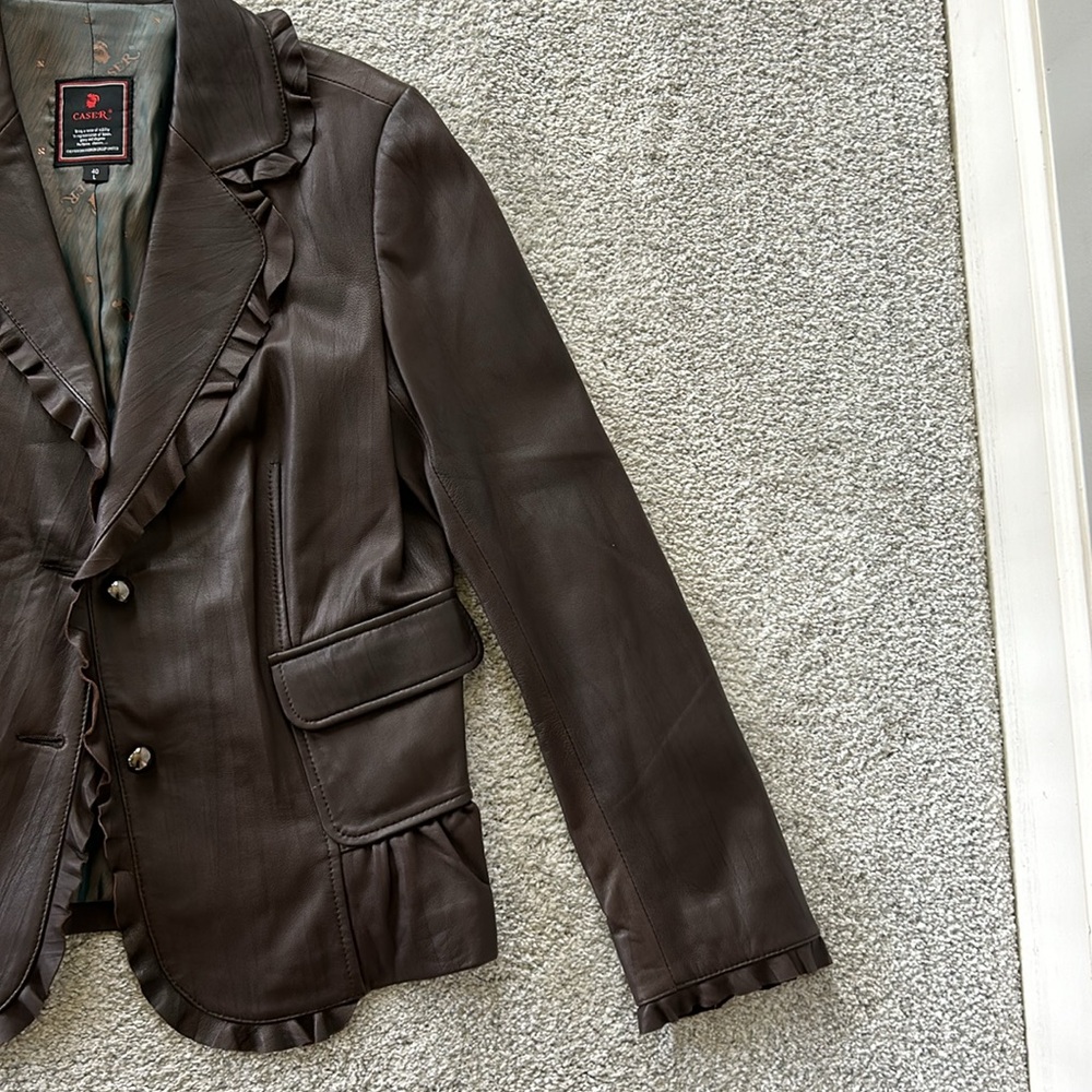 Buttery Soft Brown Leather Jacket - Picture 4 of 8